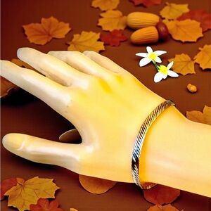 Sterling Silver Italy Bracelet Flat Comfortable Links StaElegant Silver Bracelet